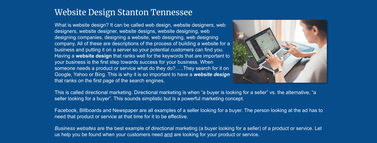website design stanton tennessee